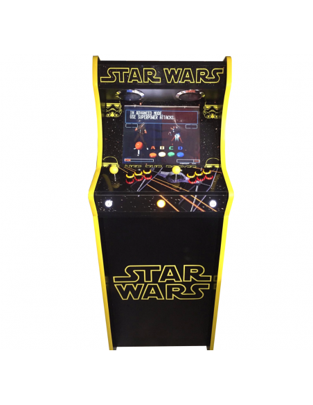 LOWBOY ARCADEKAST STAR WARS RETROGAMES IN DE AANBIEDING MET DUIZENDEN INBEGREPEN VIDEOSPELEN