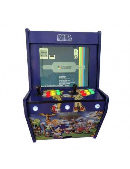 MAQUINA ARCADE PARA PARED SONIC SEGA DOS JUGADORES RECREATIVAS RETRO