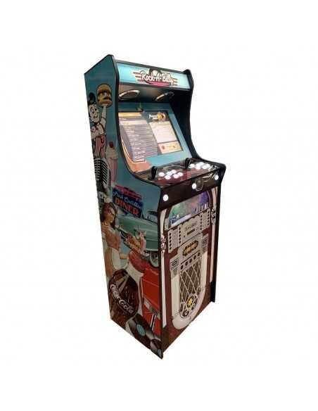 BIGARCADE ROCKABILLY VINTAGE RECREATIEVE ARCADEKASTEN MET DUIZENDEN VIDEOSPELEN, NIEUWE AANBIEDING