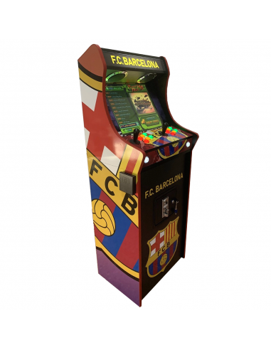 LOWBOY ARCADEKAST FC BARCELONA RETROGAMES IN DE AANBIEDING MET DUIZENDEN INBEGREPEN VIDEOSPELEN