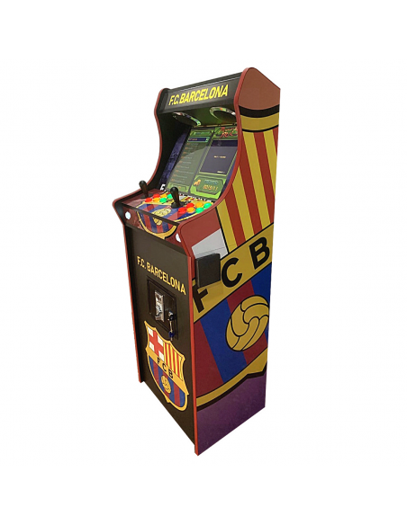 LOWBOY ARCADEKAST FC BARCELONA RETROGAMES IN DE AANBIEDING MET DUIZENDEN INBEGREPEN VIDEOSPELEN