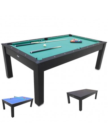 BILJARTTAFEL VAN HOGE KWALITEIT 3 IN 1 ELEGANCE BLACK NIEUWE AANBIEDING OP BILJARTTAFELS