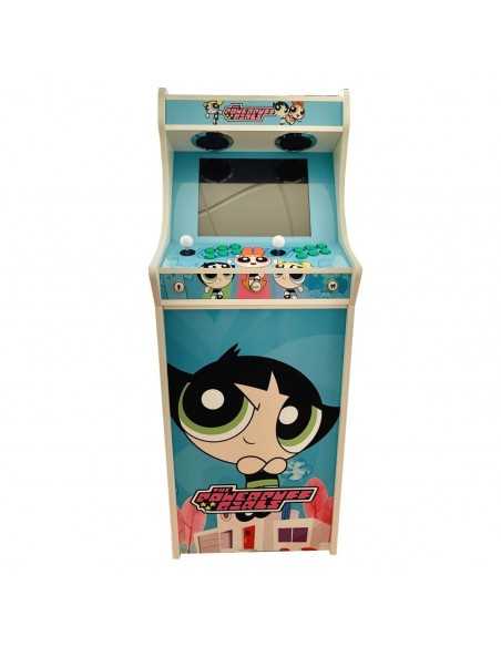 BORNE D´ARCADE LOWBOY POWERPUFF GIRLS JEUX RÉTRO EN PROMOTION AVEC DES MILLIERS DE JEUX VIDÉO INCLUS