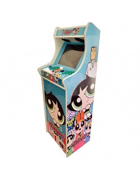 BORNE D´ARCADE LOWBOY POWERPUFF GIRLS JEUX RÉTRO EN PROMOTION AVEC DES MILLIERS DE JEUX VIDÉO INCLUS