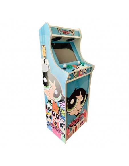 LOWBOY ARCADEKAST POWERPUFF GIRLS RETROGAMES IN DE AANBIEDING MET DUIZENDEN INBEGREPEN VIDEOSPELEN