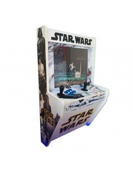 MAQUINA ARCADE PARA PARED STAR WARS EDICION BLANCA PARA 2 JUGADORES BARTOP