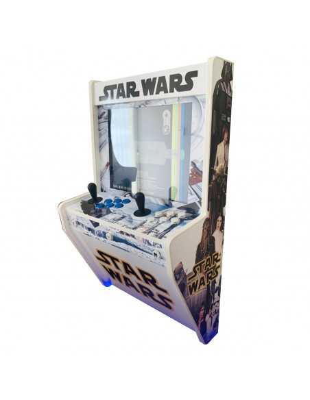 MAQUINA ARCADE PARA PARED STAR WARS EDICION BLANCA PARA 2 JUGADORES BARTOP