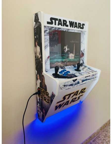 MÁQUINA ARCADE DE PAREDE STAR WARS WHITE PARA 2 JOGADORES RECREATIVAS NOVAS