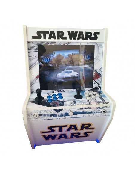 MÁQUINA ARCADE DE PAREDE STAR WARS WHITE PARA 2 JOGADORES RECREATIVAS NOVAS