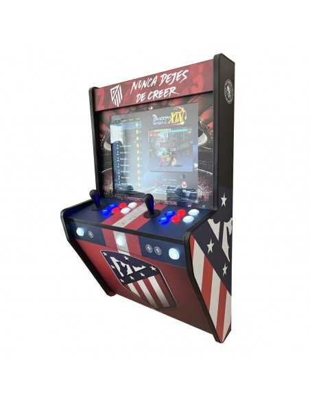 MÁQUINA ARCADE DE PAREDE ATLETICO DE MADRID PARA 2 JOGADORES RECREATIVAS NOVAS