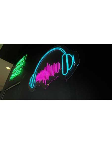 CARTAZ DE NÉON MUSIC LUMINOSO DECORAÇÃO NÉONS OFERTA