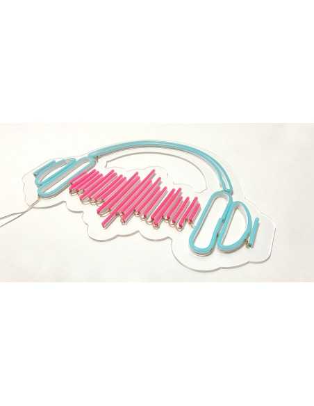 Headphones Neon Sign 50×38 cm. Decorative LED Neon