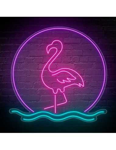 LED Neon Sign Flamenco Decoration 63 × 61 cm