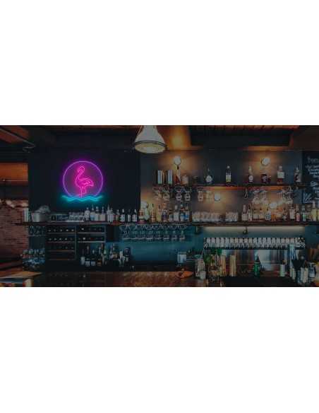 LED Neon Sign Flamenco Decoration 63 × 61 cm