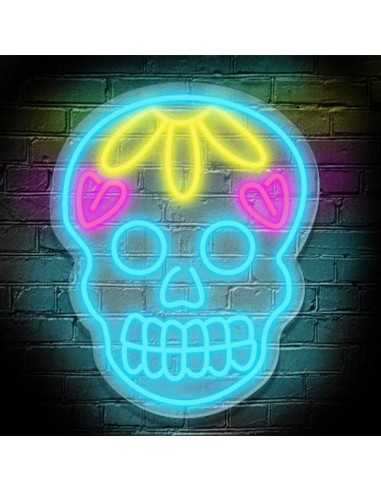 LED Neon Sign Skull Catrina Decoration 34 × 43 cm