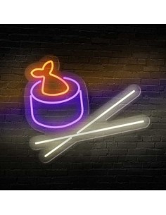 LED Neon Sign Sushi Decoration 34.4 × 39.5 cm