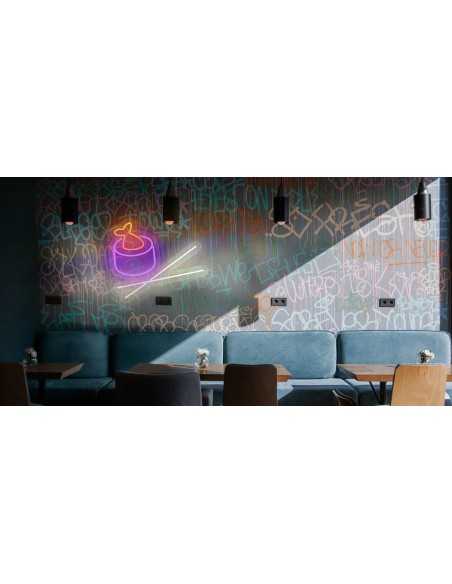 LED Neon Sign Sushi Decoration 34.4 × 39.5 cm
