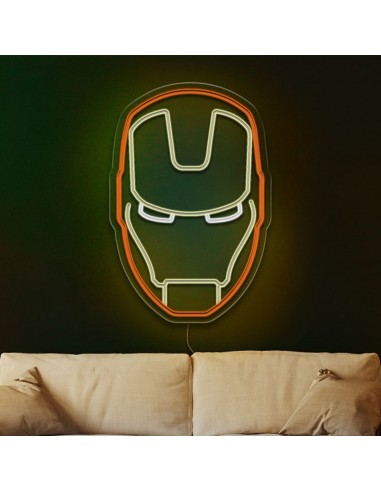 CARTEL NEON IRON MAN DECORACION 45X30 NEONES