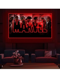 CARTEL NEON MARVEL DECORACION 90X53 NEONES