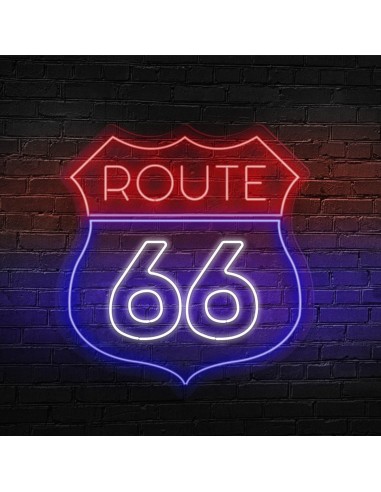 ENSEIGNE AU NÉON ROUTE 66 LUMINEUSE DÉCORATION NÉONS OFFRE