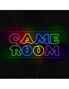 CARTEL NEON GAME ROOM DECORACION 74X35 NEONES