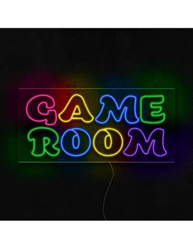 CARTELLO AL NEON GAME ROOM LUMINOSO DECORAZIONE NEON OFFERTA