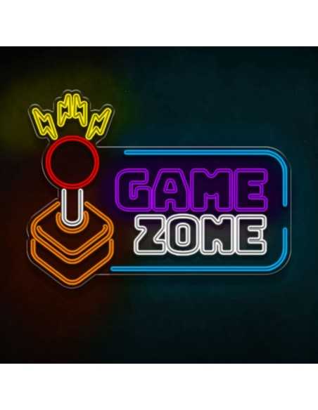 ENSEIGNE AU NÉON GAME ZONE JOYSTICK LUMINEUSE DÉCORATION NÉONS OFFRE