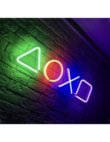 CARTELLO AL NEON PLAYSTATION LUMINOSO DECORAZIONE NEON OFFERTA