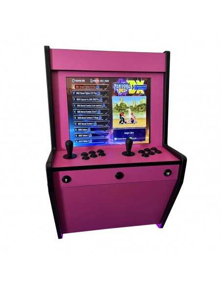 MAQUINA ARCADE PARA PARED PINK PARA 2 JUGADORES VIDEOJUEGOS RETRO