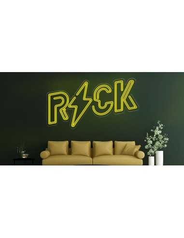 CARTAZ DE NÉON ROCK LUMINOSO DECORAÇÃO NÉONS...