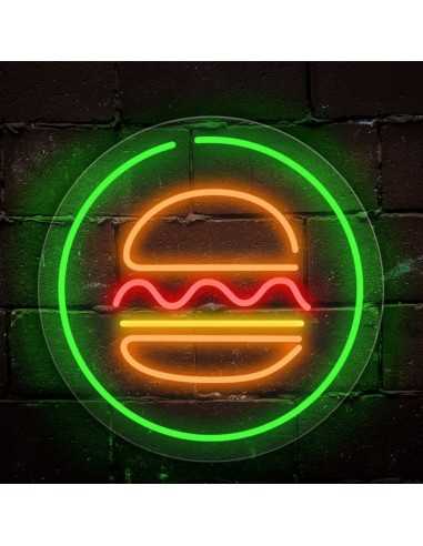 ENSEIGNE AU NÉON BURGUERS LUMINEUSE DÉCORATION...