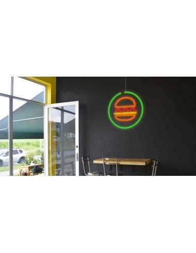 CARTEL NEON BURGUER LETRERO DECORACION NEONES...