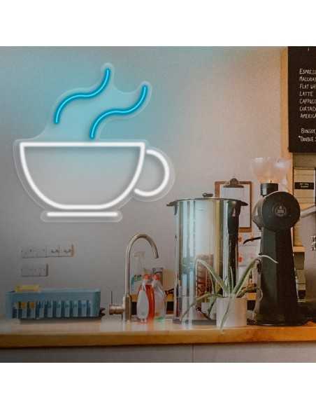 CARTAZ DE NÉON COFFEE LUMINOSO DECORAÇÃO NÉONS OFERTA