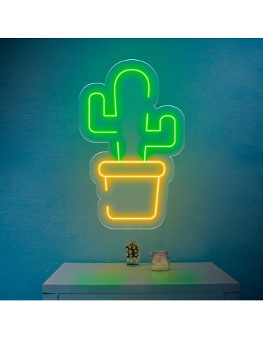 LEUCHTENDES NEONSCHILD CACTUS DEKORATION NEONS ANGEBOT