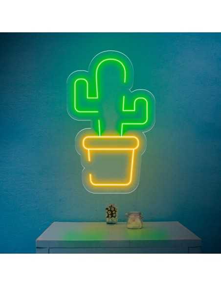 CARTAZ DE NÉON CACTUS LUMINOSO DECORAÇÃO NÉONS OFERTA