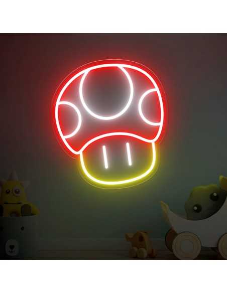 ENSEIGNE AU NÉON TOAD MARIO LUMINEUSE DÉCORATION NÉONS OFFRE
