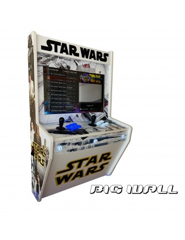 BIG WALL BORNE D´ARCADE MURALE STAR WARS WHITE POUR 2 JOUEURS ÉCRAN 22" DES MILLIERS DE JEUX VIDÉO INCLUS