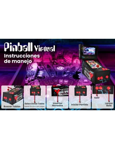 MINI PINBALL VIRTUAL SOBREMESA CON 500 MESAS Y 900 JUEGOS OFERTA. FLIPPER VIRTUAL