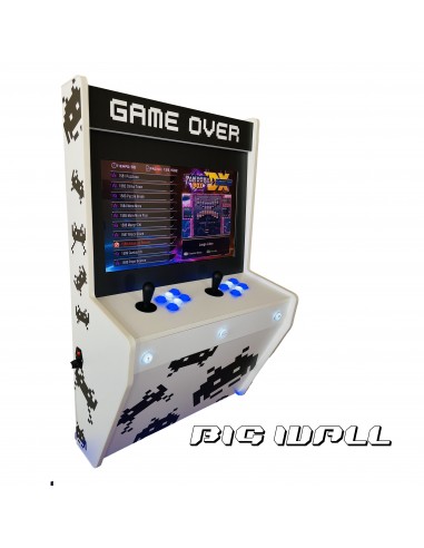 BIG WALL BORNE D´ARCADE MURALE WHITE ALIENS POUR 2 JOUEURS ÉCRAN 22" DES MILLIERS DE JEUX VIDÉO INCLUS