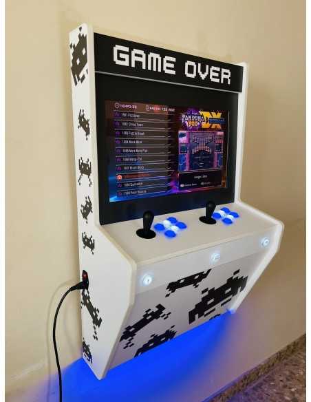 BIG WALL WAND-ARCADE-MASCHINE WHITE ALIENS FÜR 2 SPIELER BILDSCHIRM 22" TAUSENDE VON VIDEOSPIELEN ENTHALTEN