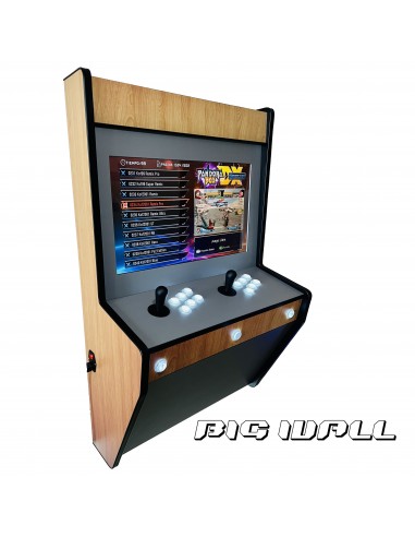 BIG WALL MÁQUINA ARCADE PARA PAREDE RETROHOME PARA 2 JOGADORES TELA 22" MILHARES DE VIDEOJOGOS INCLUÍDOS