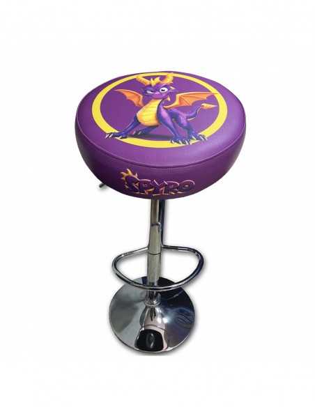 TABURETE ARCADE SPYRO DISEÑO RETRO TAPIZADO VIDEOJUEGOS SILLA BAR MUEBLES
