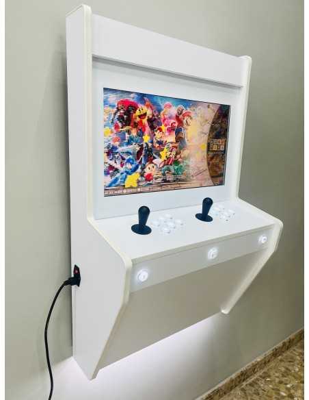 BIG WALL MÁQUINA ARCADE PARA PAREDE WHITE PARA 2 JOGADORES TELA 22" MILHARES DE VIDEOJOGOS INCLUÍDOS
