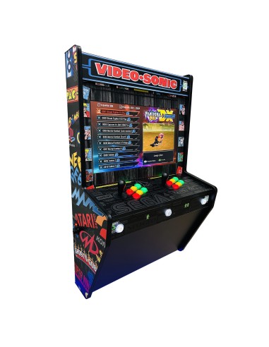 BIG WALL CABINATO ARCADE DA PARETE VIDEOSONIC PER 2 GIOCATORI SCHERMO 22" MIGLIAIA DI VIDEOGIOCHI INCLUSI