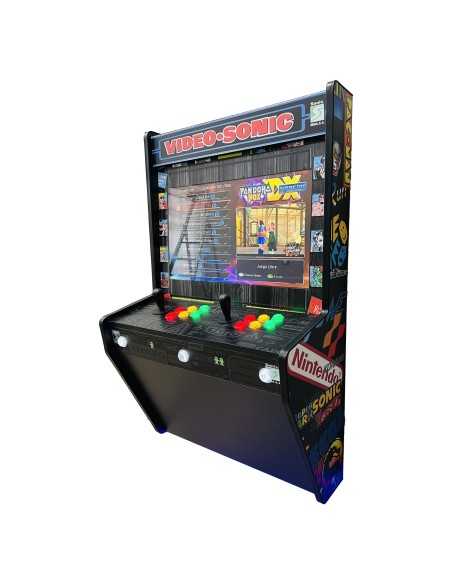 BIG WALL WAND-ARCADE-MASCHINE VIDEOSONIC FÜR 2 SPIELER BILDSCHIRM 22" TAUSENDE VON VIDEOSPIELEN ENTHALTEN