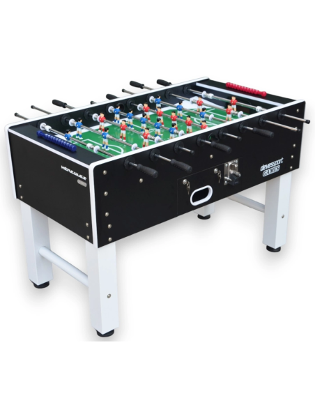 Futbolín Hercules con monedero negro Apto Bares y Pub’s 136x76x92 cm. Oferta CALIDAD FUTBOLINES PROFESIONAL