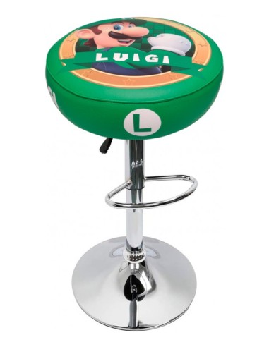 TABURETE ARCADE LUIGI DISEÑO RETRO COMECOCOS TAPIZADO VIDEOJUEGOS SILLA BAR BANCO TABOURET