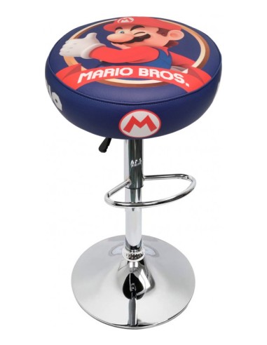 TABURETE ARCADE MARIO BROS DISEÑO RETRO TAPIZADO VIDEOJUEGOS SILLA BAR BANCO TABOURET