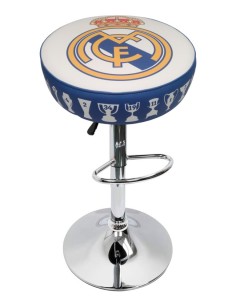 TABURETE ARCADE REAL MADRID BLANCO DISEÑO RETRO TAPIZADO...
