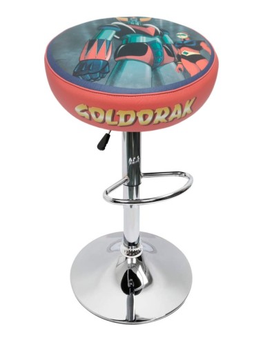 TABOURET ARCADE GOLDORAK RED POUR BORNES D´ARCADE RÉCRÉATIVES JEUX VIDÉO CHAISE DE BAR MEUBLES SILLE